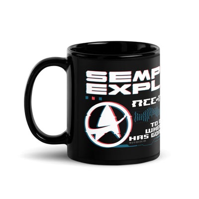 Star Trek: The Original Series Enterprise Semper Exploro Black Mug