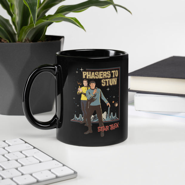 Star Trek: The Original Series Phasers To Stun Black Mug