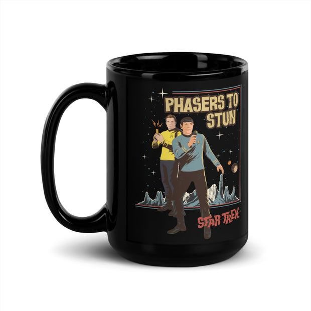 Star Trek: The Original Series Phasers To Stun Black Mug
