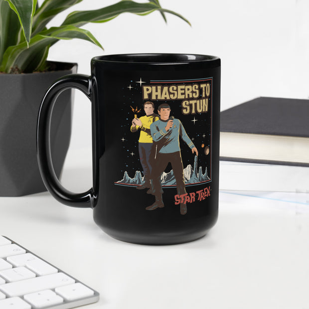 Star Trek: The Original Series Phasers To Stun Black Mug