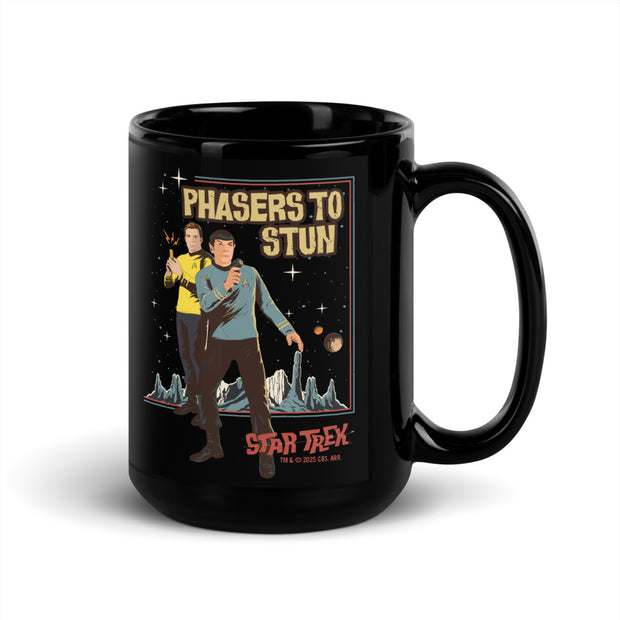 Star Trek: The Original Series Phasers To Stun Black Mug