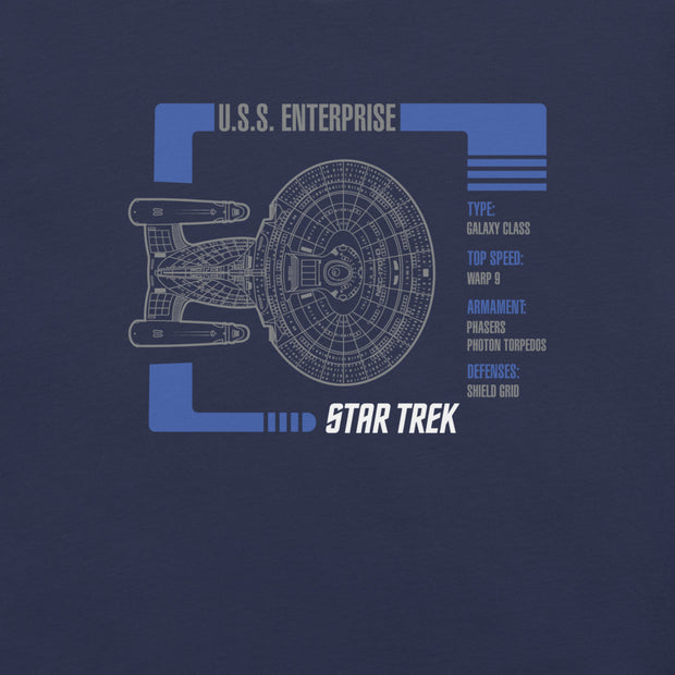 Star Trek: The Next Generation 1701-D Schematic Unisex T-Shirt