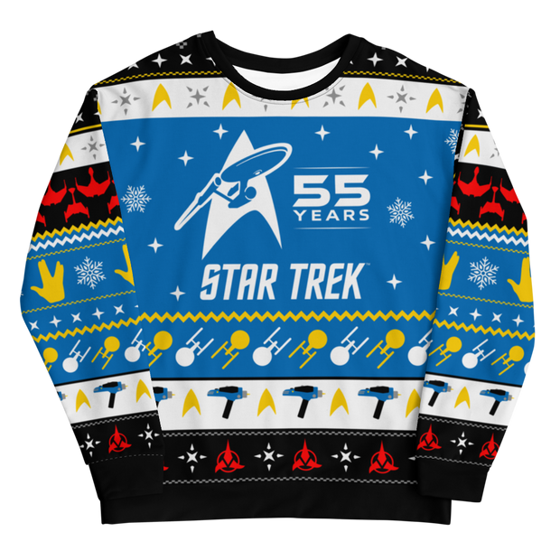Star Trek 55th Anniversary Holiday Unisex Crew Neck Sweatshirt