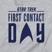 Star Trek: First Contact Day Blue Logo Fleece Crewneck Sweatshirt