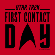 Star Trek: First Contact Day Black Logo Adult Short Sleeve T-Shirt