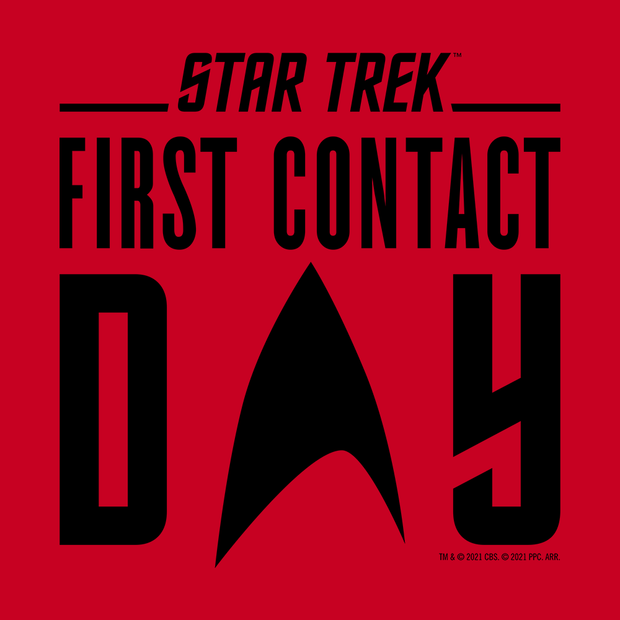 Star Trek: First Contact Day Black Logo Adult Short Sleeve T-Shirt