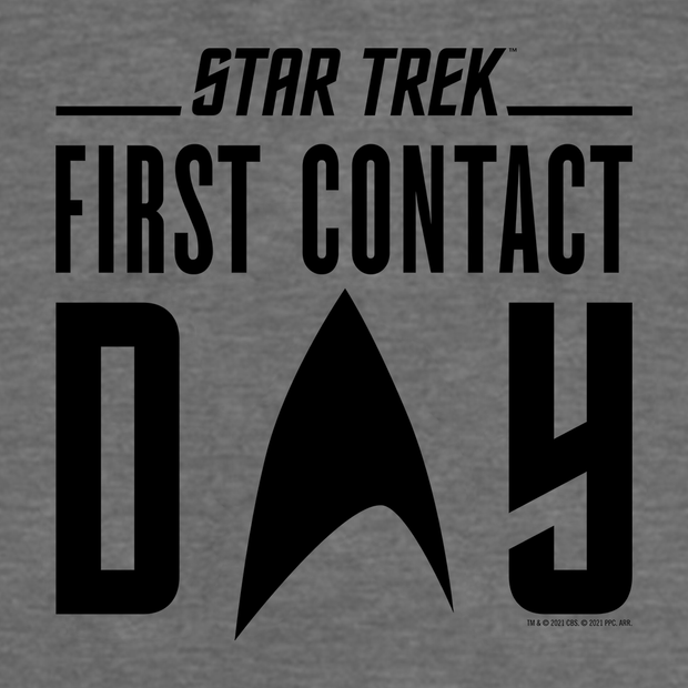 Star Trek: First Contact Day Black Logo Fleece Hooded Sweatshirt