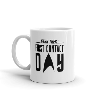Star Trek: First Contact Day Black Logo White Mug