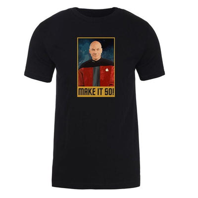 Star Trek: The Next Generation Make It So Portrait  Adult Short Sleeve T-Shirt