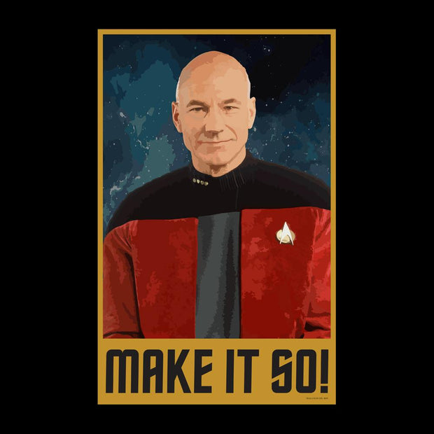 Star Trek: The Next Generation Make It So Portrait  Adult Short Sleeve T-Shirt