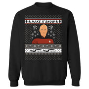 Star Trek: The Next Generation Make It Snow Fleece Crewneck Sweatshirt
