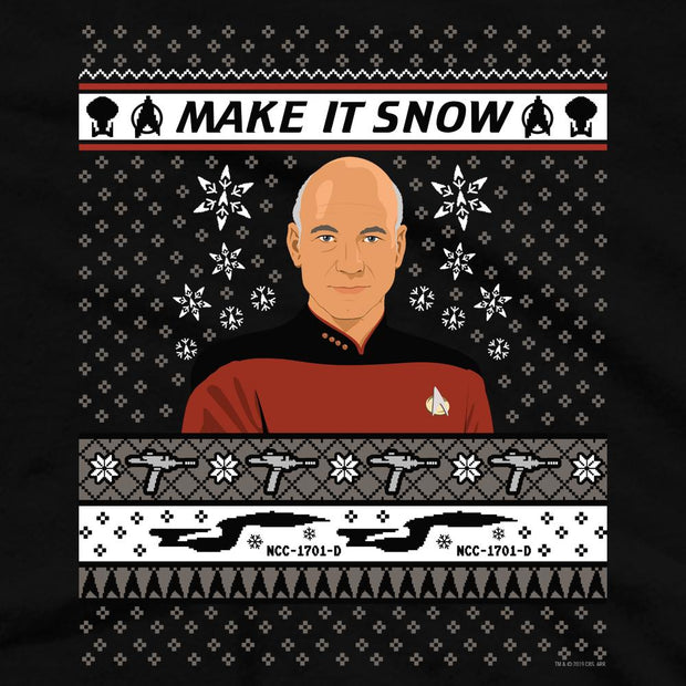Star Trek: The Next Generation Make It Snow Fleece Crewneck Sweatshirt