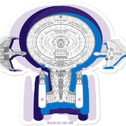 Star Trek: The Next Generation Ships Schematic Die Cut Sticker