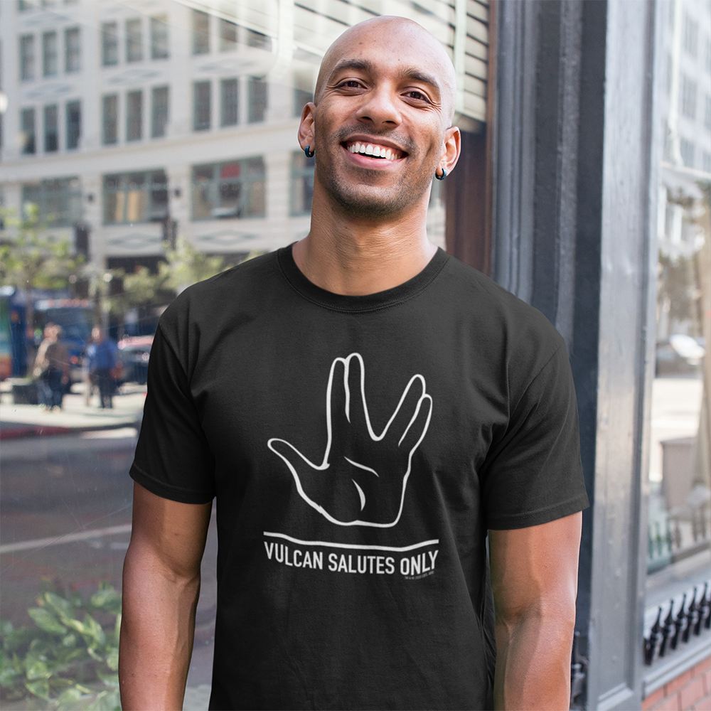 Star Trek The Original Series Vulcan Salutes Only Sign Adult Short Sl Star Trek Shop Canada