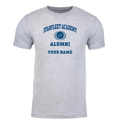 Star Trek: Starfleet Academy Alumni Grey Personalized Adult Short Sleeve T-Shirt